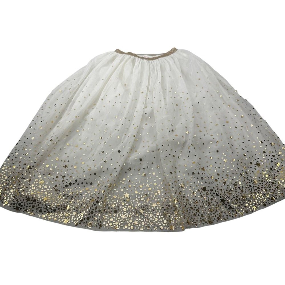 Cat And Jack Girl's Size Medium 7-8 Skirt Lined Lace And Sparkles White Preowned
